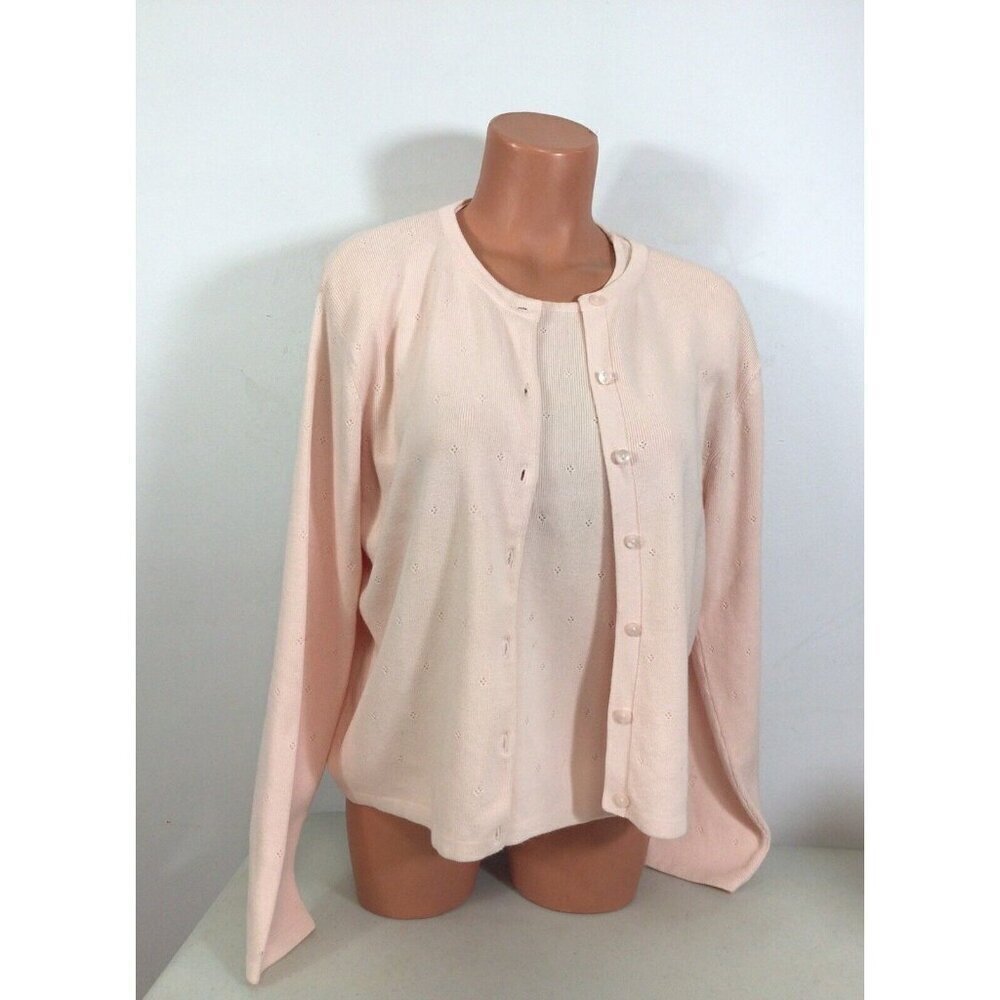 Talbots Cardigan Sweater Set Womens Medium